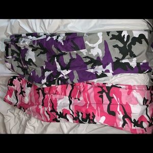 Cargo pants pink and purple